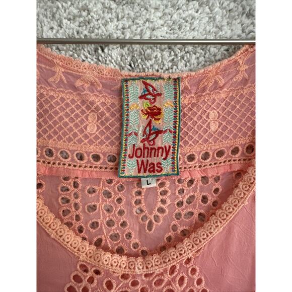 Johnny‎ Was Hoxie Eyelet Sleeveless Tank Top Women’s Large - Picture 4 of 11